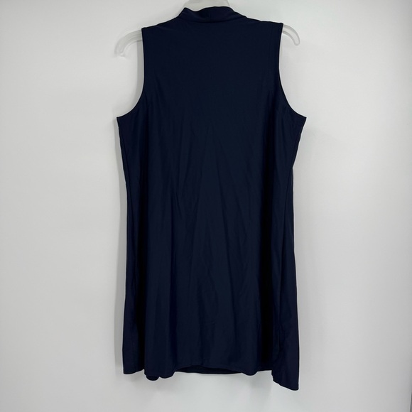 JUDE CONNALLY Dress Women Size Large Navy Blue  Sleeveless Pullover Stretch - Picture 8 of 9